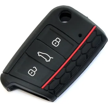 Silikonový obal GARO pro klíč Škoda, VW, Seat černý (3-tlačítkový)