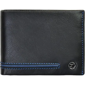 Segali 753.115.026 pánská kožená peněženka černá/modrá