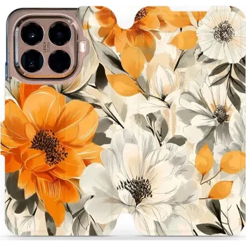 Pouzdro na mobilní telefon Flipové pouzdro Mobiwear - Xiaomi 15T Pro - VP75S Podzimní květy (Knížkové flip pouzdro, obal, kryt na mobil Xiaomi 15T Pro - VP75S Podzimní květy, materiál Umělá kůže + TPU - ochrana 360°, stojánek, silikonová vanička, magnetické zavírání)