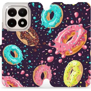 Pouzdro na mobilní telefon Flipové pouzdro Mobiwear - Xiaomi 15T - VP19S Donutky (Knížkové flip pouzdro, obal, kryt na mobil Xiaomi 15T - VP19S Donutky, materiál Umělá kůže + TPU - ochrana 360°, stojánek, silikonová vanička, magnetické zavírání)