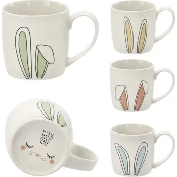 Hrnek 270ml, dekor UŠI ZAJÍCE, porcelán