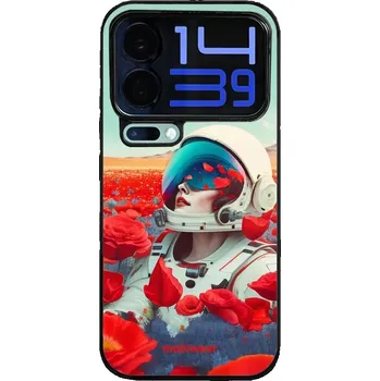 Pouzdro na mobilní telefon Lesklý kryt Mobiwear Glossy - Xiaomi 17 Pro Max - G001G Astronautka v květech (Prémiové lesklé pouzdro, obal, kryt Mobiwear Glossy na mobil Xiaomi 17 Pro Max - G001G Astronautka v květech, materiál Plast + TPU silikon - krytí po všech stranách,)