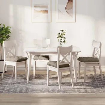 Bytový textil Polštáře na sedadla 4 pcs Taupe 40 x 40 cm Mikrovlákno