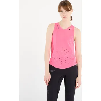 Pánské oblečení Tílko Nike AeroSwift Women's Dri-FIT ADV Running Singlet Hyper Pink/ Black XS