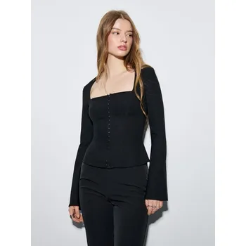 Dámské tričko Halenka s&nbsp;dlouhými rukávy - XL - House - černá - 158HE-99X