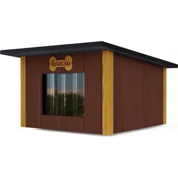 Pelíšek pro psa JAKS Bouda pro psa zateplená hnědá