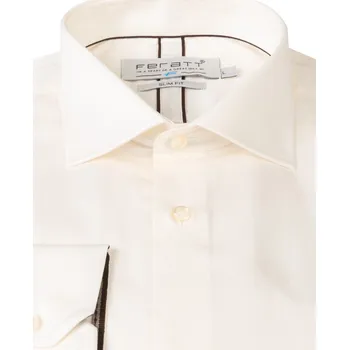 Pánská košile FERATT Pánská košile F-LINE II Slim smetanová Velikost: S