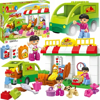 ostatní stavebnice STAVEBNICE SUPERMARKET OBCHOD MINI TRŽIŠTĚ 68 DÍLŮ PRO DĚTI
