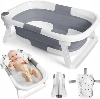 koupací vanička Skládací vanička pro miminko se stojanem OLAF Lehátko Teploměr VELKÁ vana