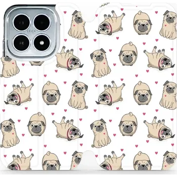 Pouzdro na mobilní telefon Flipové pouzdro Mobiwear - Xiaomi 17 - M097P Mopsíci (Knížkové flip pouzdro, obal, kryt na mobil Xiaomi 17 - M097P Mopsíci, materiál Umělá kůže + TPU - ochrana 360°, stojánek, silikonová vanička, magnetické zavírání)