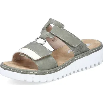 Dámské pantofle Dámské nazouváky RIEKER V1396-52 zelená S5 43