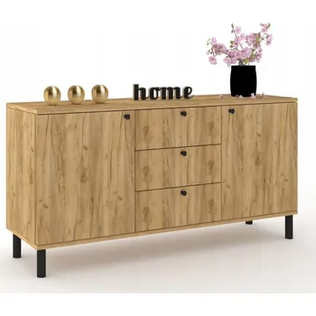 Komoda Komoda Krak Meble 150 x 40 x 76 cm dub craft zlatý matný