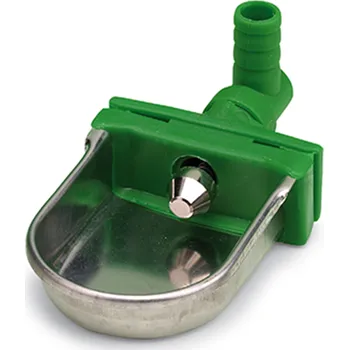 napáječka pro hospodářská zvířata Nerezová napájecí miska pro drůbež, králíky GAUN 24555 s ventilem, do pletiva, 9 mm připojení