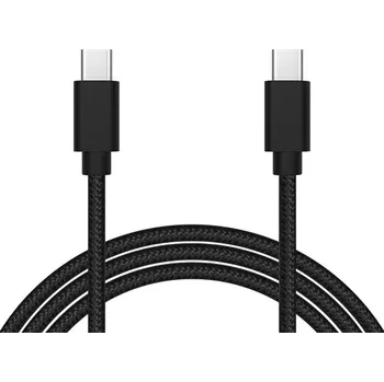 Datový kabel BLOW USB C - USB-C 1m černý, pletený
