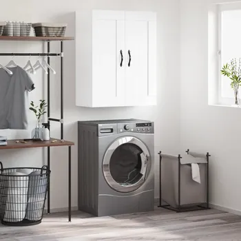 Příborník do zásuvky Nástěnná skříňka bílá 69,5 x 34 x 90 cm kompozitní dřevo