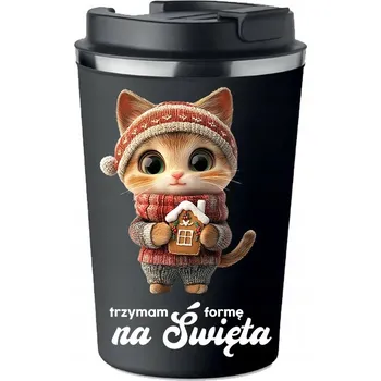 Termohrnek Termohrnek dárek vánoční Udržuji formu svátky legrační Kotě