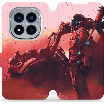 Pouzdro na mobilní telefon Flipové pouzdro Mobiwear - Xiaomi Redmi Note 15 Pro 5G - MA09S Průzkumník s červeným vozítkem (Knížkové flip pouzdro, obal, kryt na mobil Xiaomi Redmi Note 15 Pro 5G - MA09S Průzkumník s červeným vozítkem, materiál Umělá kůže + TPU - ochrana 360°, stojáne