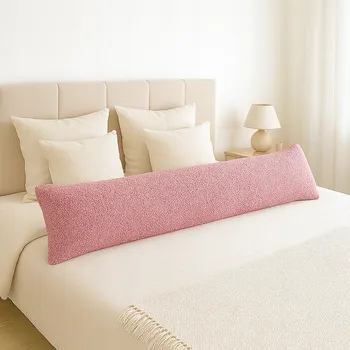 Polštář DLOUHÝ polštář s povlakem 40x145 pro spaní na BOKU a BŘICHU, boucle BUKLA W84