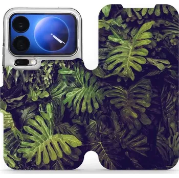 Pouzdro na mobilní telefon Flipové pouzdro Mobiwear - Xiaomi 17 Pro - V136P Zelená stěna z listů (Knížkové flip pouzdro, obal, kryt na mobil Xiaomi 17 Pro - V136P Zelená stěna z listů, materiál Umělá kůže + TPU - ochrana 360°, stojánek, silikonová vanička, magnetické zavírání)