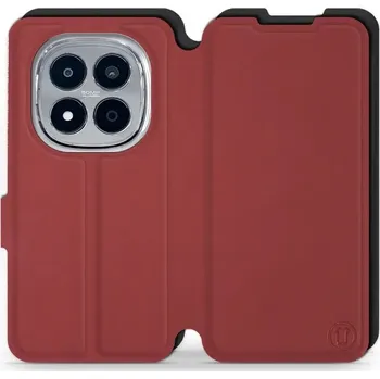 Pouzdro na mobilní telefon Flipové pouzdro Mobiwear Semiš - Xiaomi Redmi Note 15 Pro 5G - Cihlové & Černé (Knížkové semišové flip pouzdro, obal, kryt na mobil Xiaomi Redmi Note 15 Pro 5G - Cihlové & Černé, materiál semiš + TPU, ochrana 360°, stojánek, silikonová vanička, magnetické