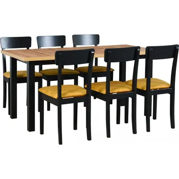 Jídelní set Drewmix Jídelní set stůl Max 8 + 6x židle Hugo 1