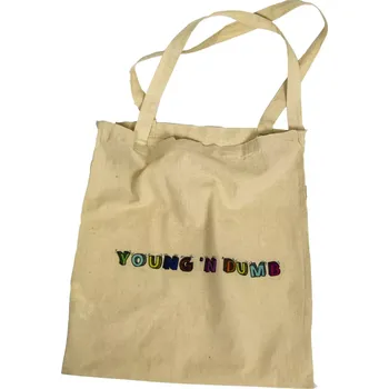 Nákupní taška Eko taška - YOUNG N DUMB - Ani nám není lhostejné naše životní prostředí, a proto jsme zkombinovali barevné svěží vzory spolu s ekologickou taškou.