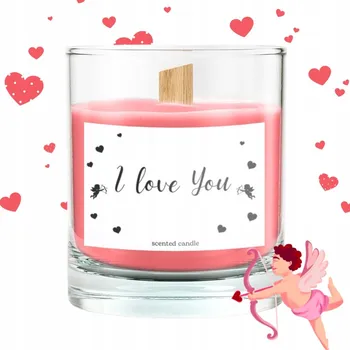 Svíčka SOJOVÁ VONNÁ SVÍČKA VE SKLE S VŮNÍ SVAŘENÉHO VÍNA DÁREK VALENTÝN, VÁNOCE