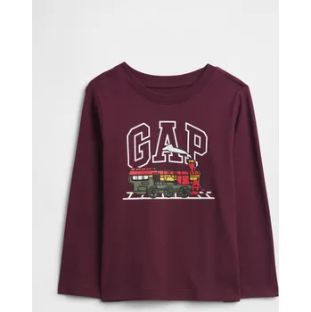 Dívčí tričko GAP Baby tričko s logem - Kluci GAP tmavě červená 3466600