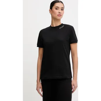 Bavlněné tričko Guess CLELIA V5BI12.K8FQ4 černá 99X, vel. XL