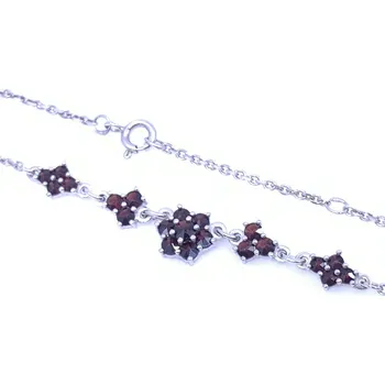 Náhrdelník Český Granát Jan Kos jewellery Stříbrný řetízek s přívěskem 17089645002