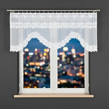 Záclona Dekorační oblouková krátká záclona na žabky BASTIA 80 bílá 230x80 cm MyBestHome