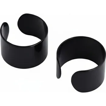 Náušnice Ocelová černá záušnice Edita - Černá