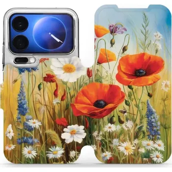 Pouzdro na mobilní telefon Flipové pouzdro Mobiwear - Xiaomi 17 Pro - VP43S Letní louka (Knížkové flip pouzdro, obal, kryt na mobil Xiaomi 17 Pro - VP43S Letní louka, materiál Umělá kůže + TPU - ochrana 360°, stojánek, silikonová vanička, magnetické zavírání)