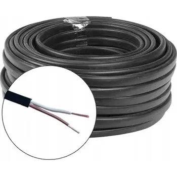 elektrický kabel PLOCHÝ KABEL 2-žilový 2x0,75 PRO PŘIPOJENÍ SVĚTEL PŘÍVĚSU, OBDÉLNÍKOVÝ