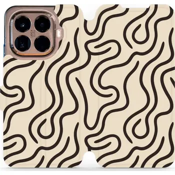 Pouzdro na mobilní telefon Flipové pouzdro Mobiwear - Xiaomi 15T Pro - VA60S Linky (Knížkové flip pouzdro, obal, kryt na mobil Xiaomi 15T Pro - VA60S Linky, materiál Umělá kůže + TPU - ochrana 360°, stojánek, silikonová vanička, magnetické zavírání)