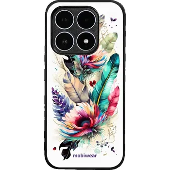 Pouzdro na mobilní telefon Lesklý kryt Mobiwear Glossy - Xiaomi 17 - G017G Pírka a květy (Prémiové lesklé pouzdro, obal, kryt Mobiwear Glossy na mobil Xiaomi 17 - G017G Pírka a květy, materiál Plast + TPU silikon - krytí po všech stranách, neošoupatelný potisk, tenké provedení,)