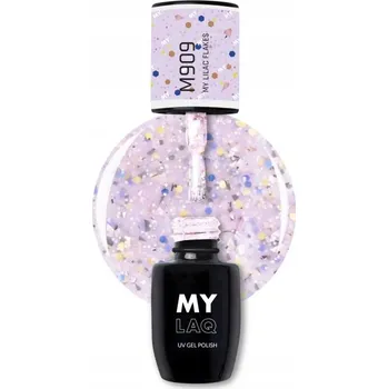 Lak na nehty MYLAQ Hybridní lak My Lilac Flakes 5 ml