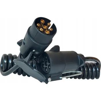 Prodlužovací kabel SPIRÁLOVÝ KABEL 7 pin 1,5m přívěs prodlužovací kabel zásuvka zástrčka