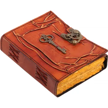 Karnevalový kostým Leather Journals Kožený zápisník Klíč k poznání, s přezkou