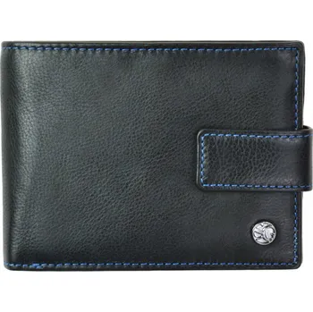 Segali 907.114.2007C pánská kožená peněženka černá/modrá
