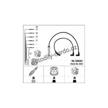 Zapalovací kabel Sada kabelů pro zapalování NGK RC-DW401 - DAEWOO