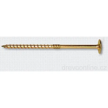 Vrut RAPI-TEC SK 8x80mm,plochá hl. T40 žlutý