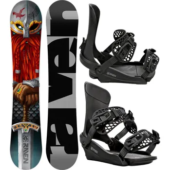 Snowboard RAVEN Snowboard set Raven Dwarf + vázání Raven King 157cm ČERNÁ|ČERVENÁ 2023