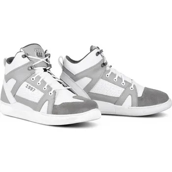 Moto obuv W-TEC Moto boty Arimes bílo-šedá - 43