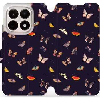 Pouzdro na mobilní telefon Flipové pouzdro Mobiwear - Xiaomi 15T - VP78S Barevní motýlci (Knížkové flip pouzdro, obal, kryt na mobil Xiaomi 15T - VP78S Barevní motýlci, materiál Umělá kůže + TPU - ochrana 360°, stojánek, silikonová vanička, magnetické zavírání)