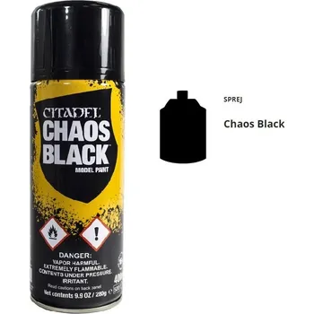 Příslušenství k deskovým hrám Citadel Spray: Chaos Black 400ml