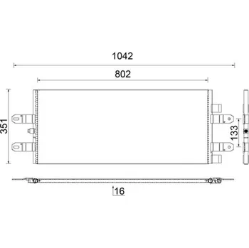 Výparník klimatizace Kondenzátor, klimatizace MAHLE AC 854 000S