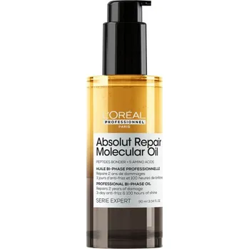 Vlasová regenerace L'Oréal Professionnel Paris Absolut Repair Molecular regenerační vlasový olej, 90 ml