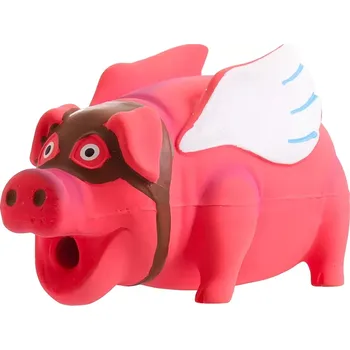 Hračka pro psa Magnum Prase superhero latex 20cm