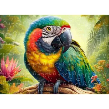 Puzzle Puzzle 27x19,5cm (88 dílků) s obrázkem - papoušek